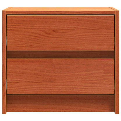 vidaXL Nachttische 2 pcs Wachsbraun 40 x 30.5 x 35.5 cm Kiefernholz