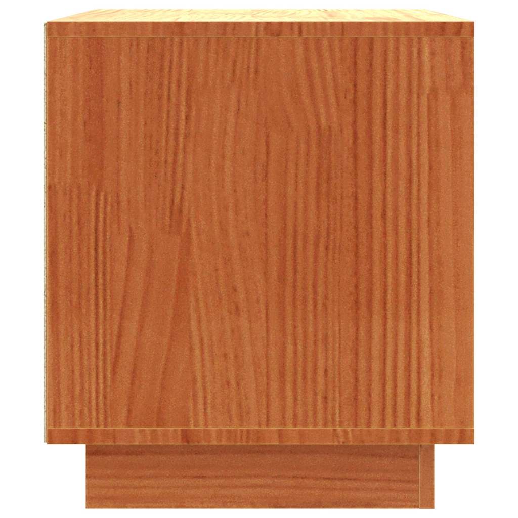 vidaXL TV-Schränk Wachsbraun 80 x 35 x 40,5 cm Massives Kiefernholz