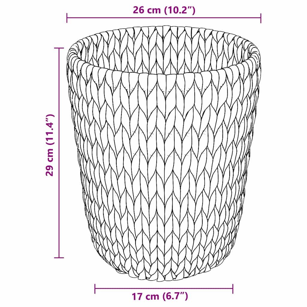 Papierabfallbehälter 2 pcs Natur 26 x 26 x 29 cm