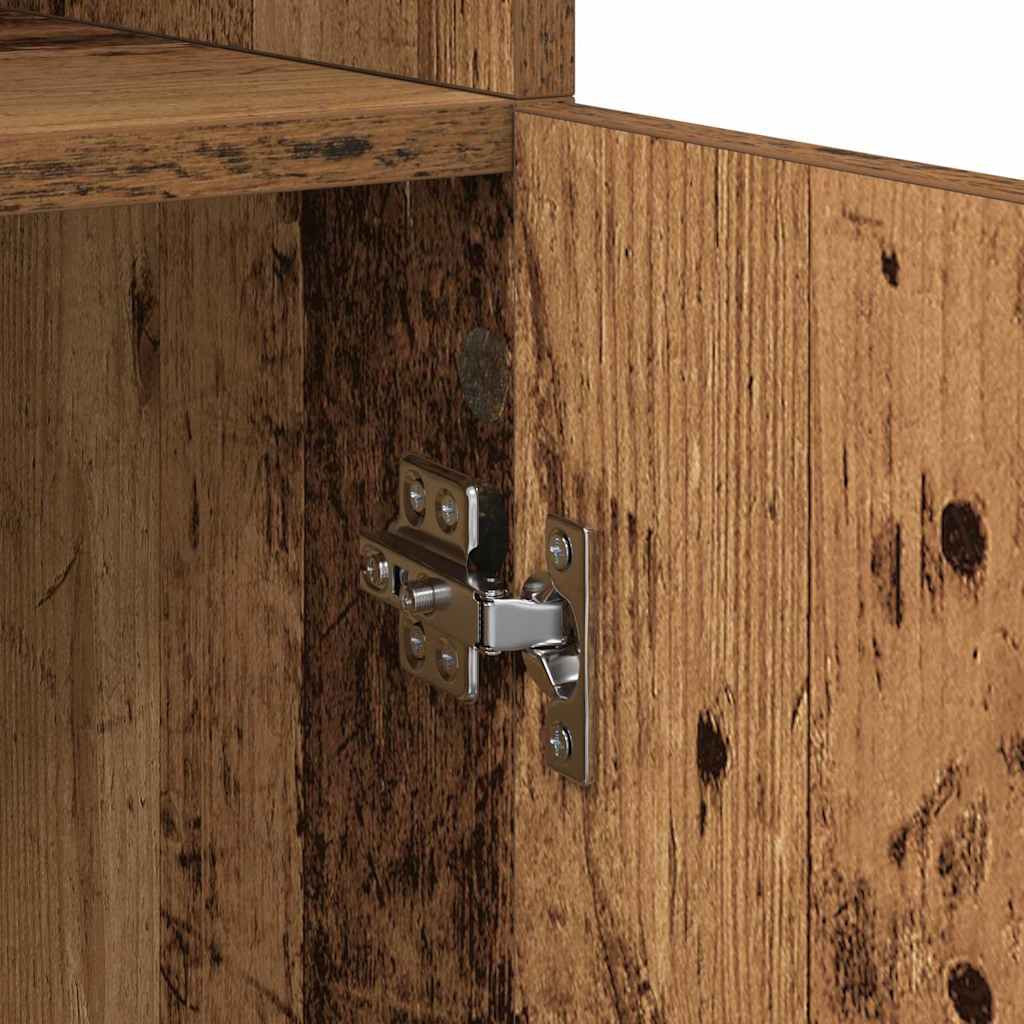 vidaXL Bahut haut en bois de récupération 80 x 42,5 x 185 cm Bois d'ingénierie