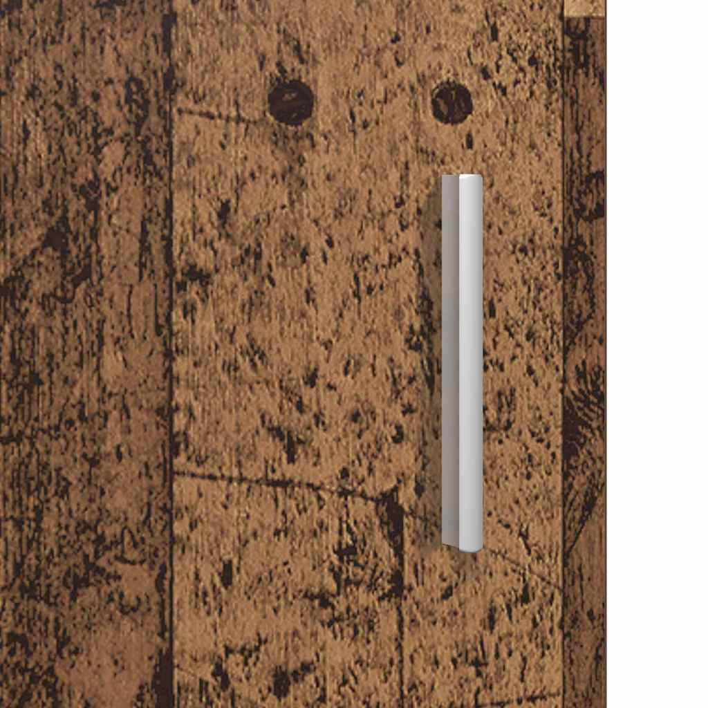 vidaXL Bahut haut en bois de récupération 80 x 42,5 x 185 cm Bois d'ingénierie