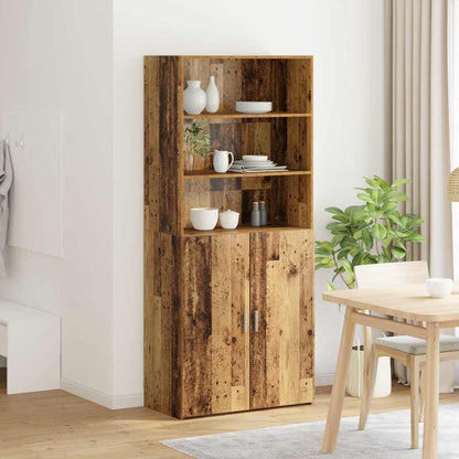 vidaXL Bahut haut en bois de récupération 80 x 42,5 x 185 cm Bois d'ingénierie
