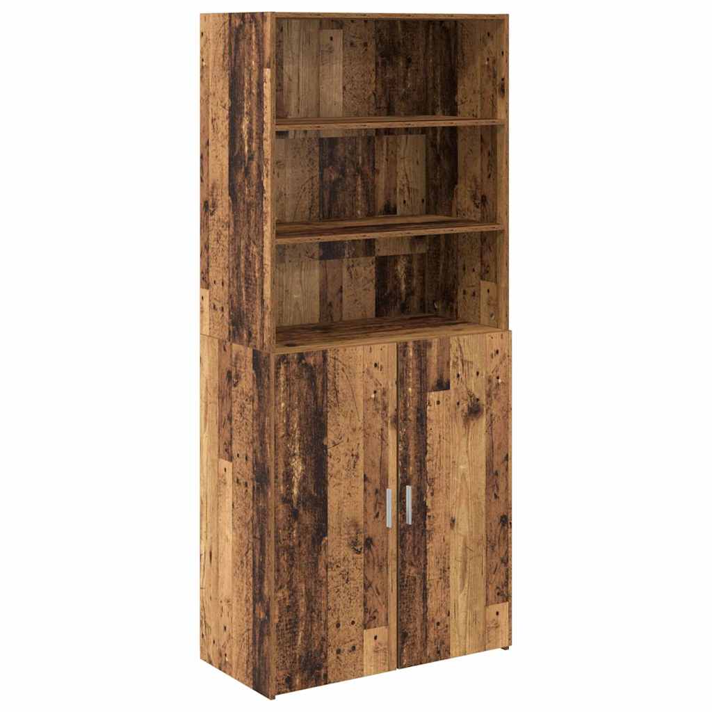 vidaXL Bahut haut en bois de récupération 80 x 42,5 x 185 cm Bois d'ingénierie