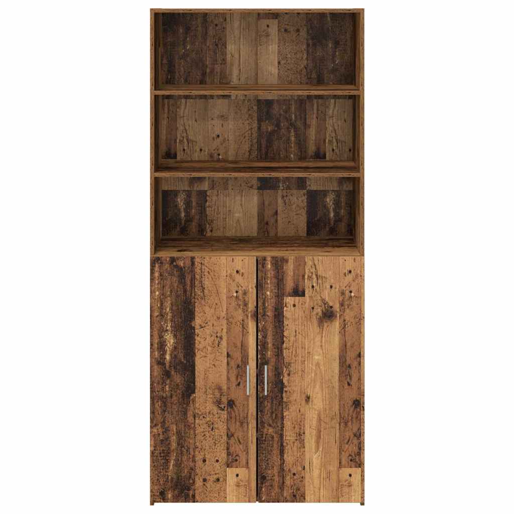 vidaXL Bahut haut en bois de récupération 80 x 42,5 x 185 cm Bois d'ingénierie