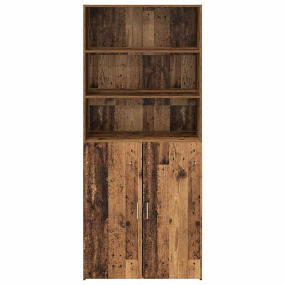 vidaXL Bahut haut en bois de récupération 80 x 42,5 x 185 cm Bois d'ingénierie