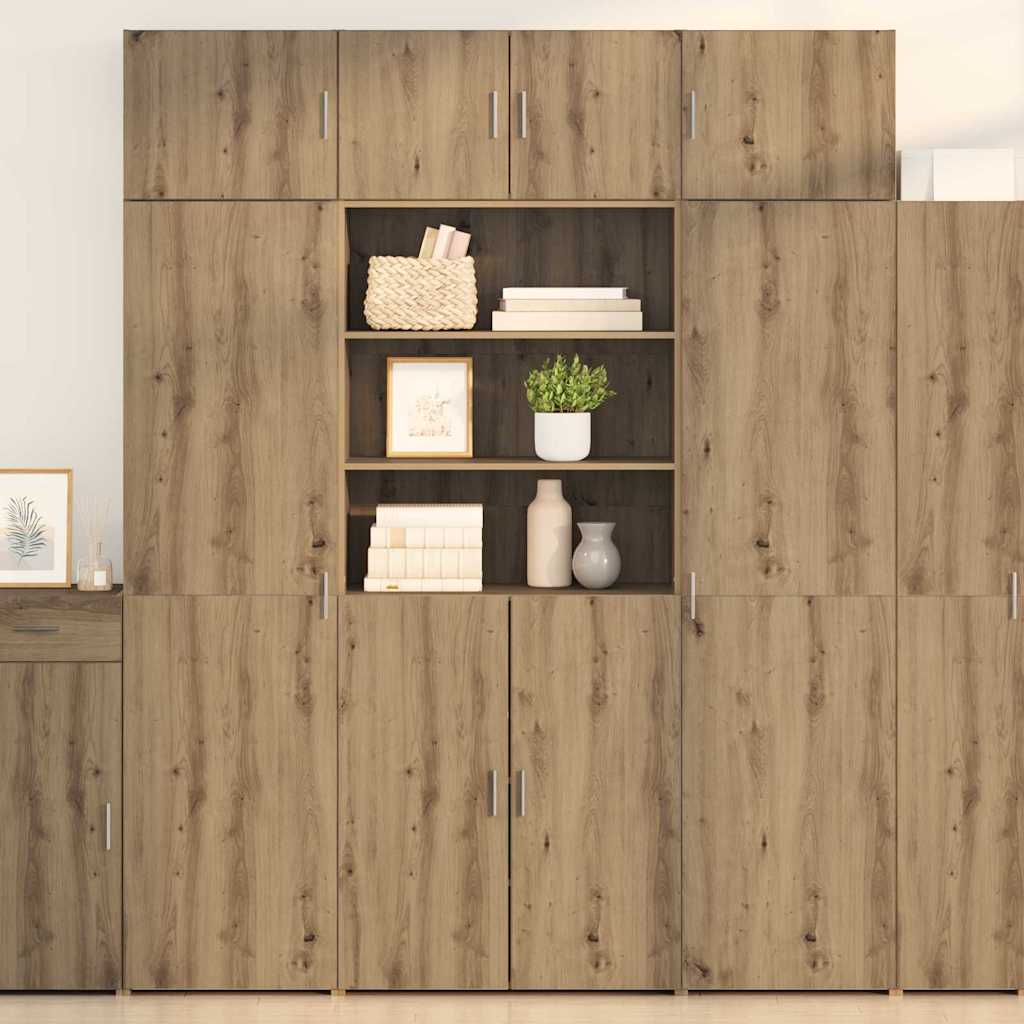 vidaXL Bahut en bois d'ingénierie chêne artisan 80 x 42,5 x 185 cm