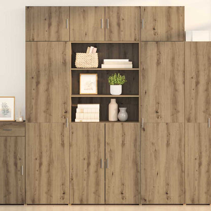vidaXL Bahut en bois d'ingénierie chêne artisan 80 x 42,5 x 185 cm