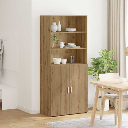 vidaXL Bahut en bois d'ingénierie chêne artisan 80 x 42,5 x 185 cm