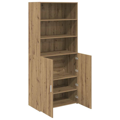 vidaXL Bahut en bois d'ingénierie chêne artisan 80 x 42,5 x 185 cm