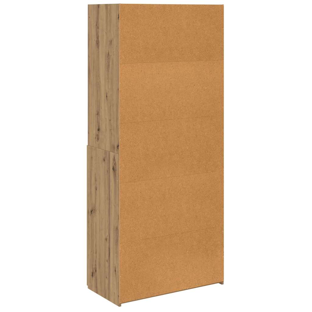vidaXL Bahut en bois d'ingénierie chêne artisan 80 x 42,5 x 185 cm