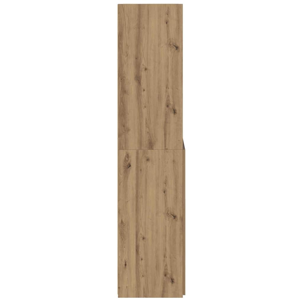 vidaXL Bahut en bois d'ingénierie chêne artisan 80 x 42,5 x 185 cm