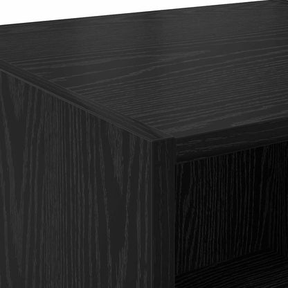 vidaXL Highboard noir aspect chêne 80 x 42,5 x 185 cm bois d'ingénierie