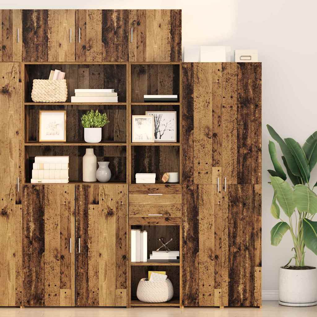 vidaXL Highboard en bois de récupération 40 x 42,5 x 185 cm bois d'ingénierie