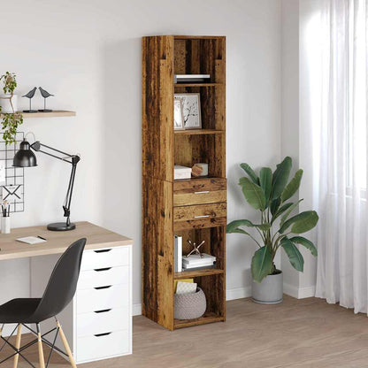 vidaXL Highboard en bois de récupération 40 x 42,5 x 185 cm bois d'ingénierie