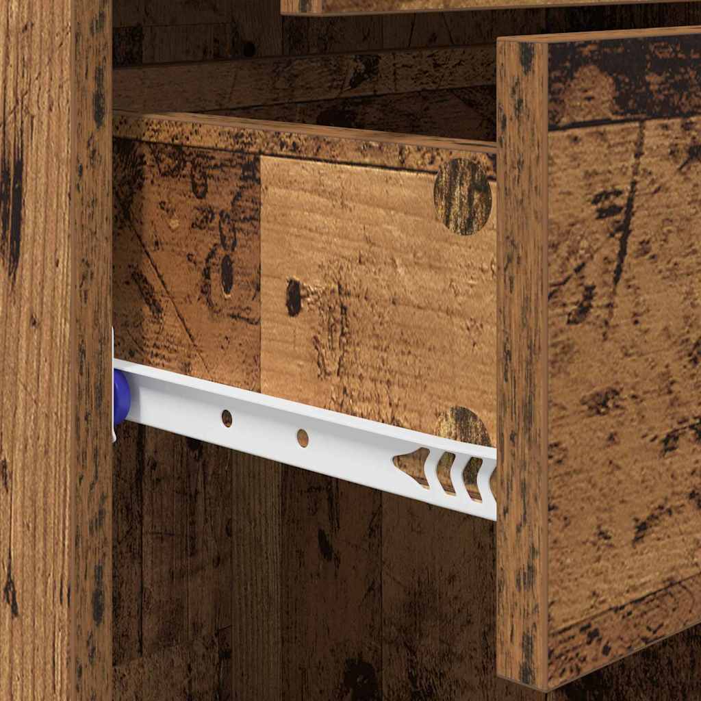 vidaXL Highboard en bois de récupération 45 x 42,5 x 185 cm, bois d'ingénierie
