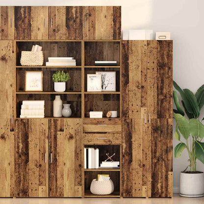 vidaXL Highboard en bois de récupération 45 x 42,5 x 185 cm, bois d'ingénierie