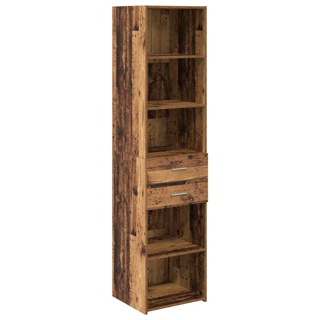 vidaXL Highboard en bois de récupération 45 x 42,5 x 185 cm, bois d'ingénierie