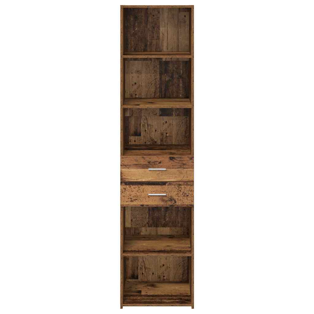 vidaXL Highboard en bois de récupération 45 x 42,5 x 185 cm, bois d'ingénierie