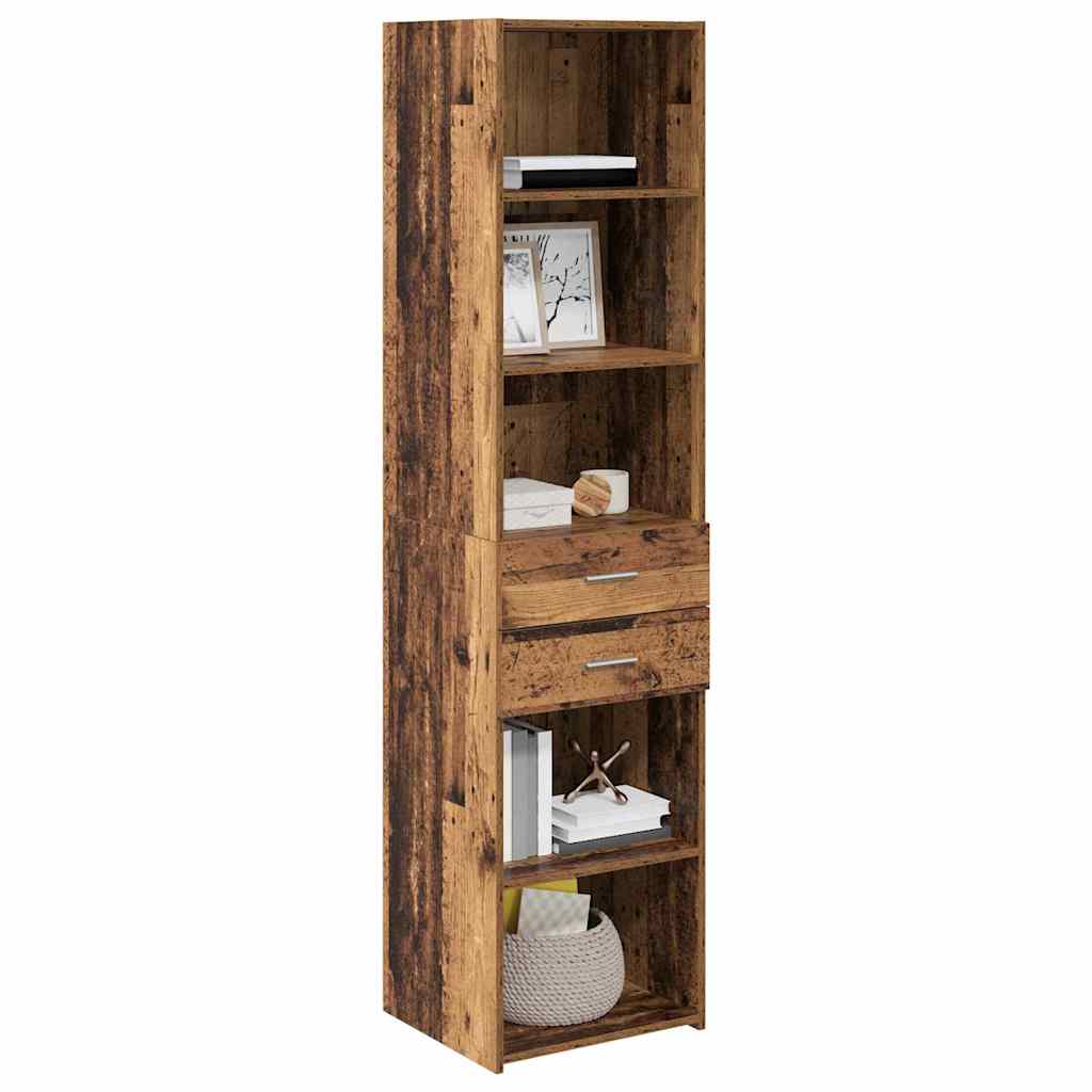 vidaXL Highboard en bois de récupération 45 x 42,5 x 185 cm, bois d'ingénierie