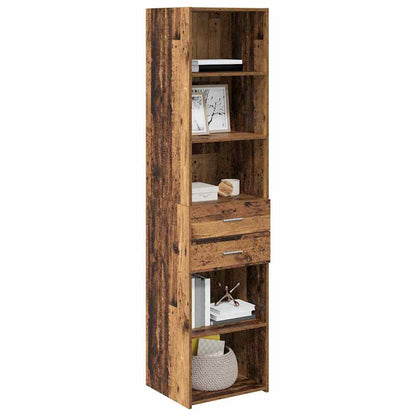 vidaXL Highboard en bois de récupération 45 x 42,5 x 185 cm, bois d'ingénierie