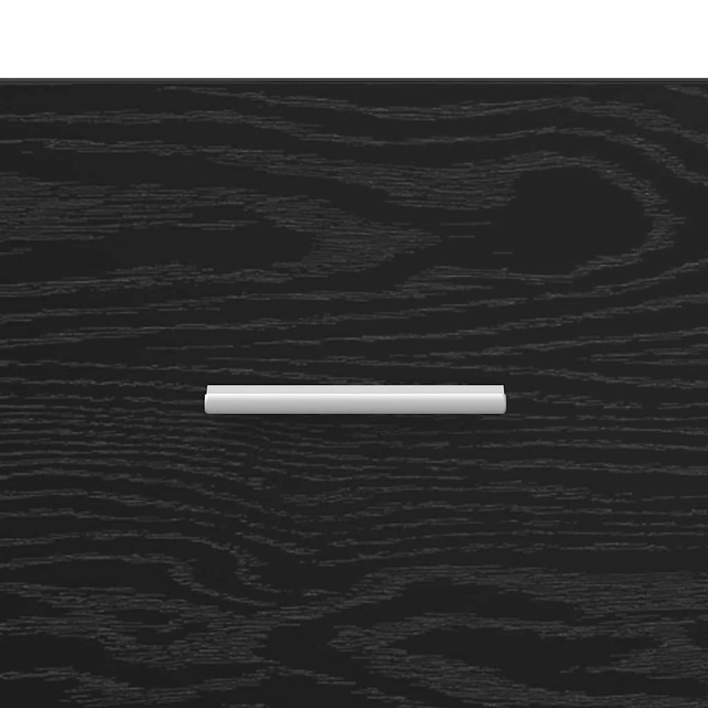 Highboard Schwarz Eichen-Optik 45 x 42,5 x 185 cm Holzwerkstoff
