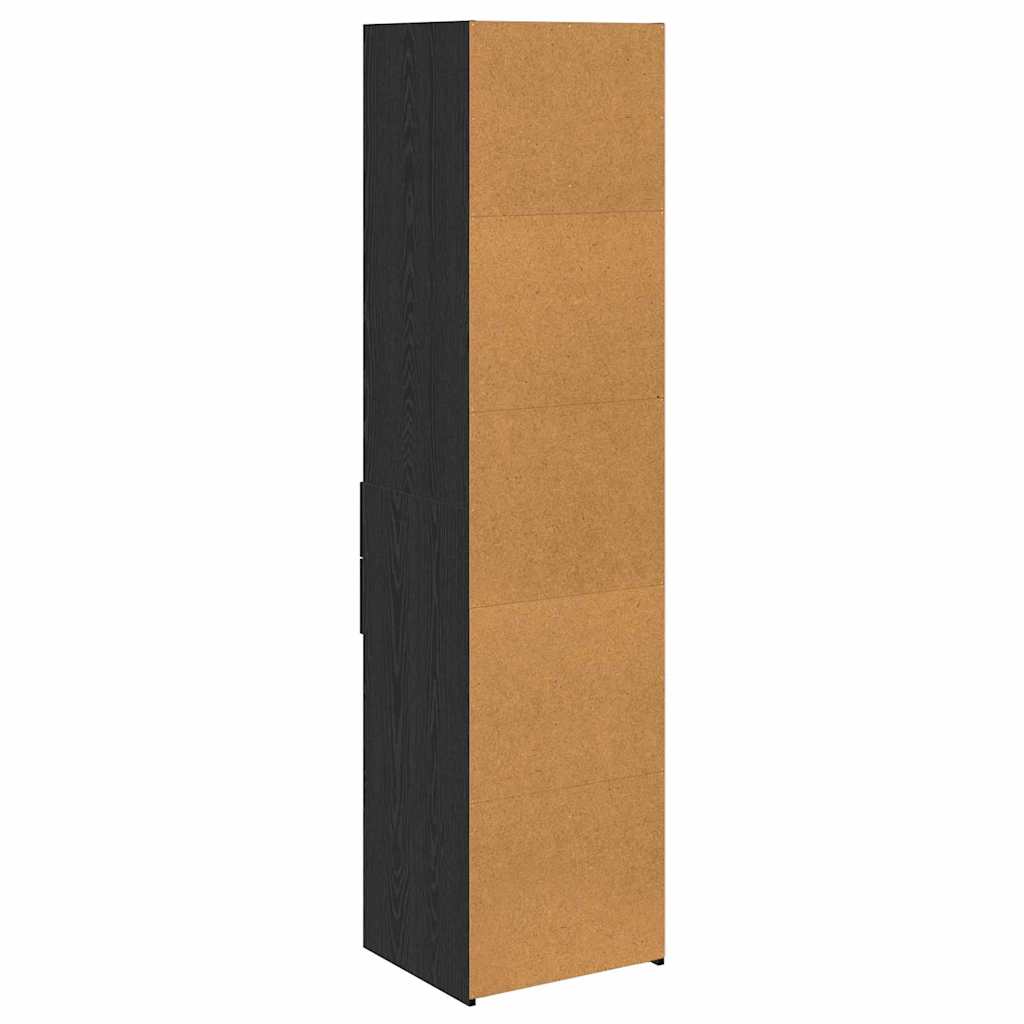 Highboard Schwarz Eichen-Optik 45 x 42,5 x 185 cm Holzwerkstoff
