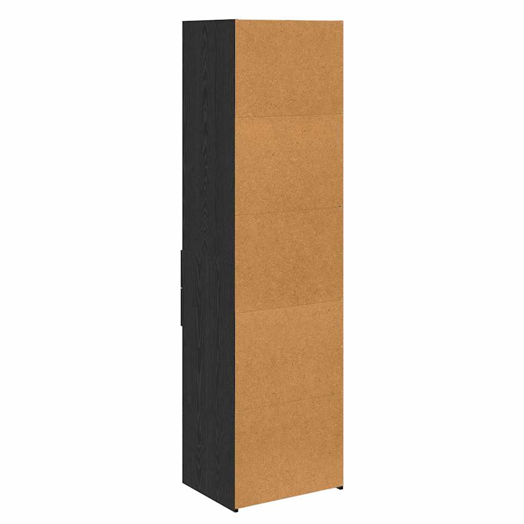vidaXL Highboard Schwarz Eichen-Optik 50 x 42,5 x 185 cm Holzwerkstoff