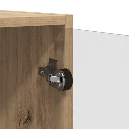 vidaXL Highboard 2 pcs Artisan-Eiche 68 x 37 x 142 cm Holzwerkstoff
