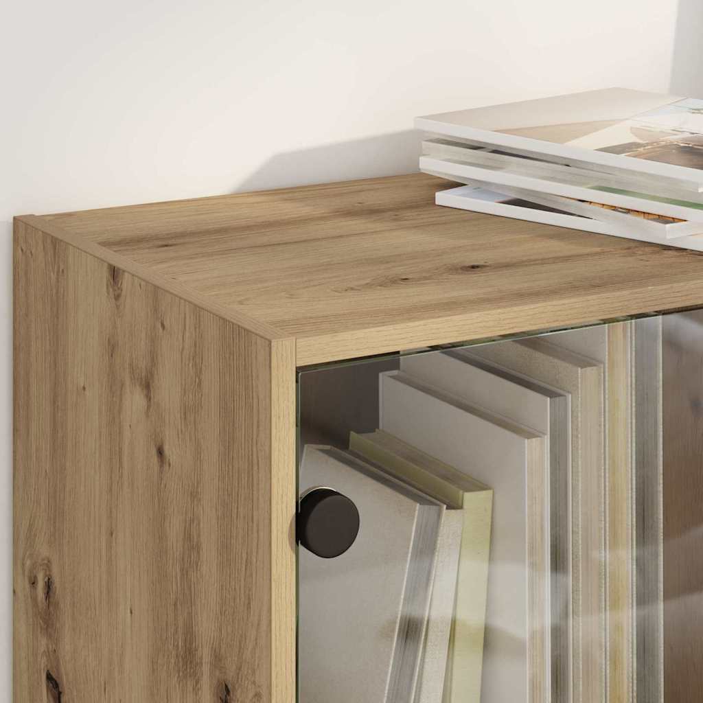 Highboard 2 pcs Artisan-Eiche 68 x 37 x 142 cm Holzwerkstoff