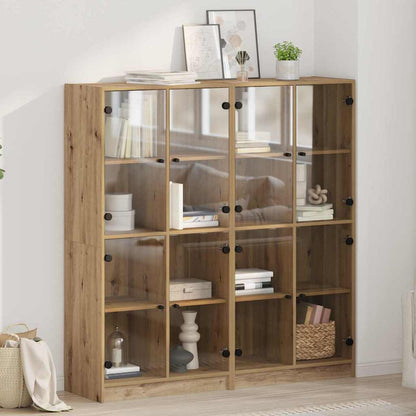 Highboard 2 pcs Artisan-Eiche 68 x 37 x 142 cm Holzwerkstoff