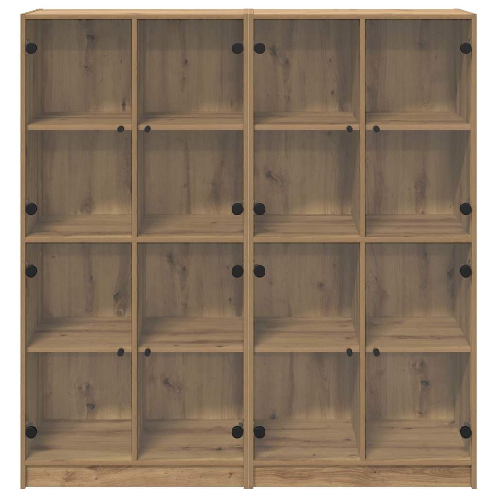 Highboard 2 pcs Artisan-Eiche 68 x 37 x 142 cm Holzwerkstoff