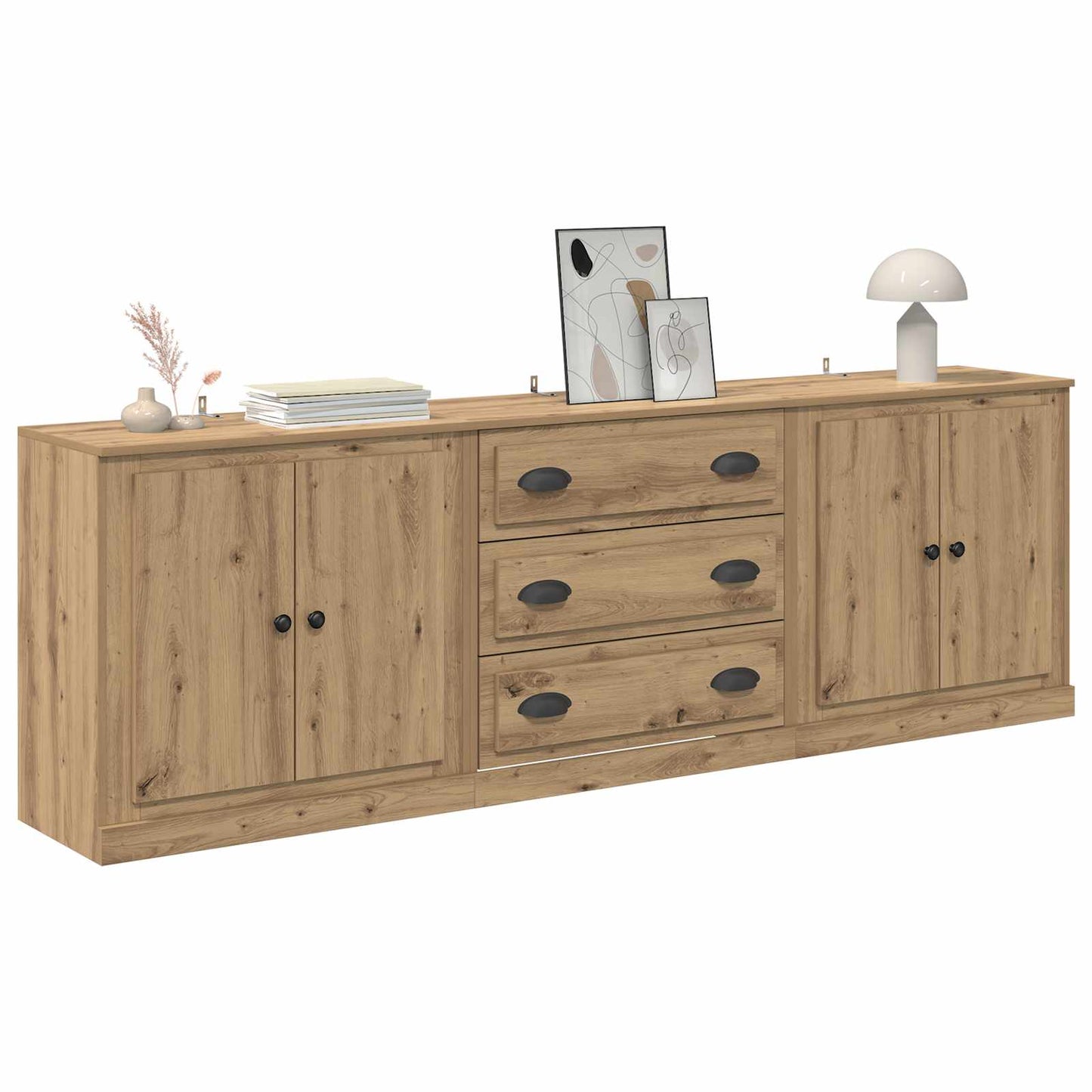 Sideboards 3 pcs Artisan-Eiche 70 x 35,5 x 67,5 cm
