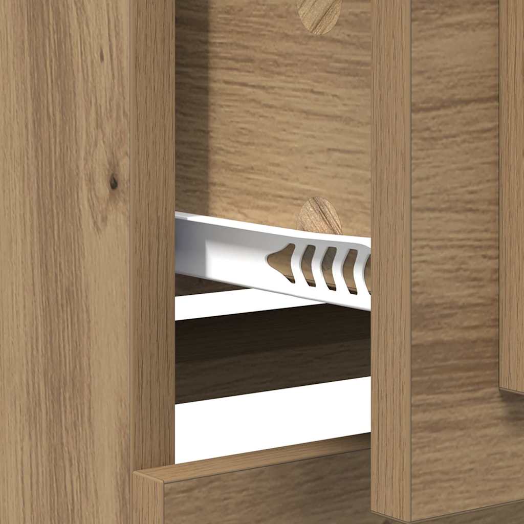 vidaXL Sideboards 2 pcs Artisan-Eiche 70 x 35,5 x 67,5 cm