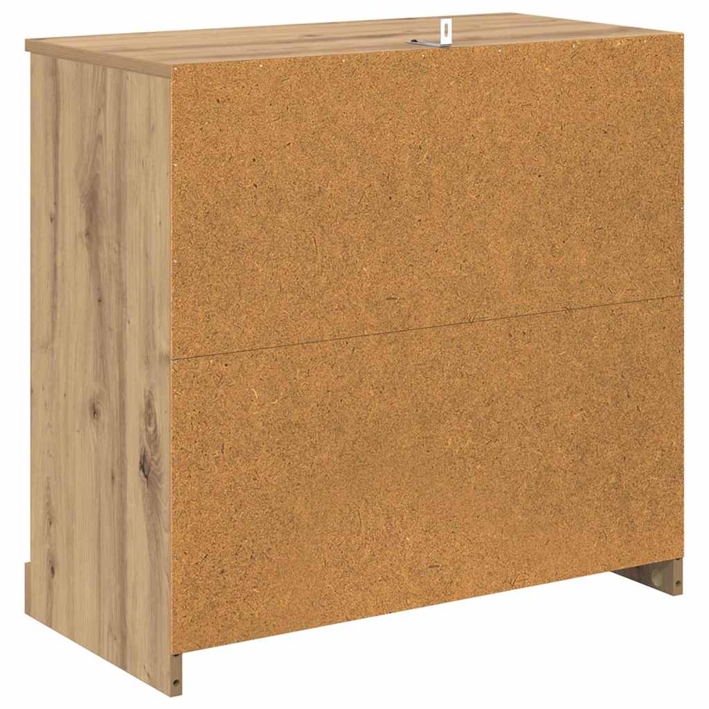 vidaXL Sideboards 2 pcs Artisan-Eiche 70 x 35,5 x 67,5 cm
