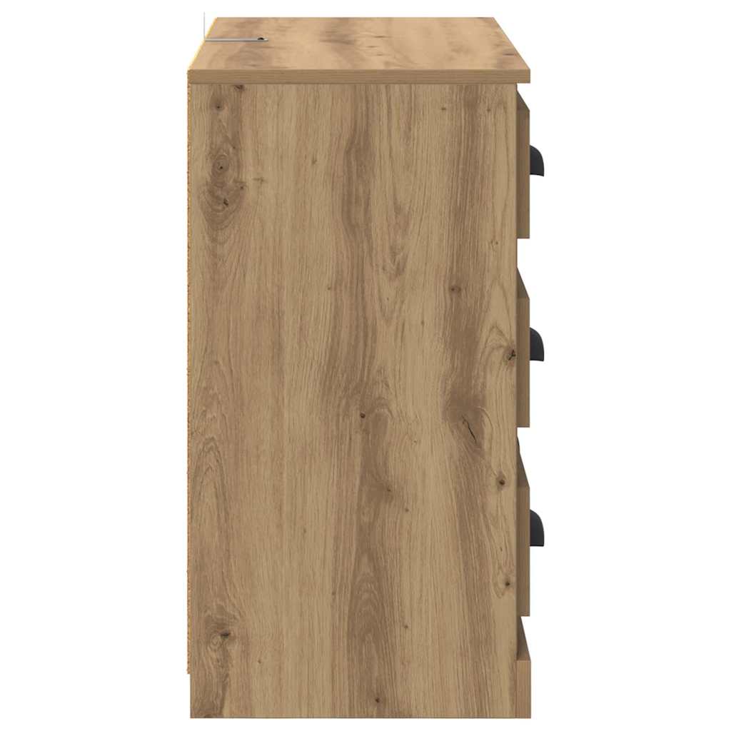 vidaXL Sideboards 2 pcs Artisan-Eiche 70 x 35,5 x 67,5 cm
