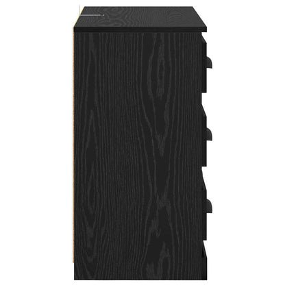 vidaXL Sideboards 2 pcs Schwarz Eichen-Optik 70 x 35,5 x 67,5 cm