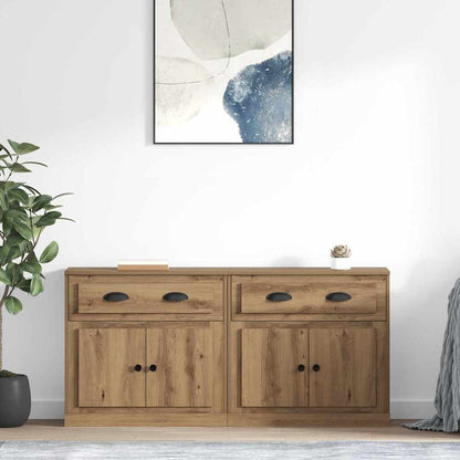 vidaXL Sideboards 2 pcs Artisan-Eiche 70 x 35,5 x 67,5 cm