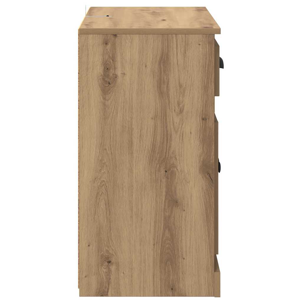 vidaXL Sideboards 2 pcs Artisan-Eiche 70 x 35,5 x 67,5 cm