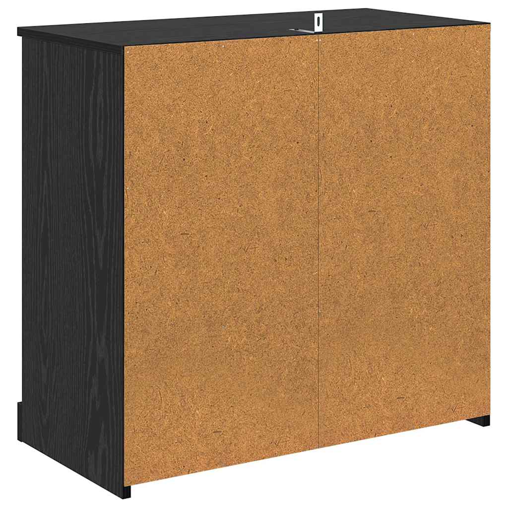 vidaXL Sideboards 2 pcs Schwarz Eichen-Optik 70 x 35,5 x 67,5 cm
