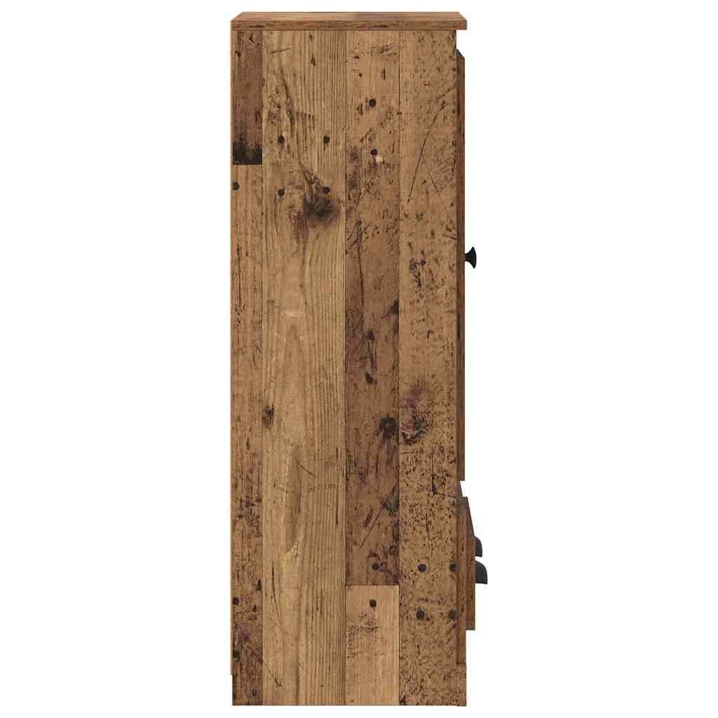 vidaXL Highboard mit Schubladen 3 pcs Altholz Holzwerkstoff