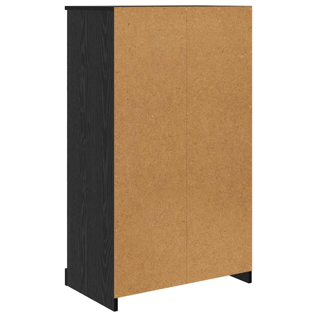 vidaXL Highboard 3 pcs Schwarz Eichen-Optik Holzwerkstoff