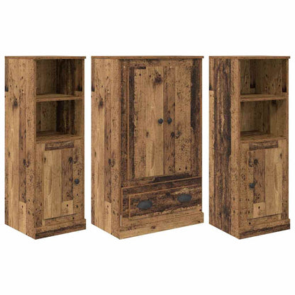Highboard mit Schubladen 3 pcs Altholz Holzwerkstoff