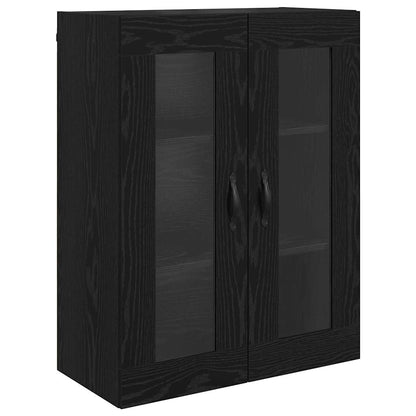 vidaXL Armoires murales 2 pcs Noir aspect chêne 69,5 x 34 x 90 cm