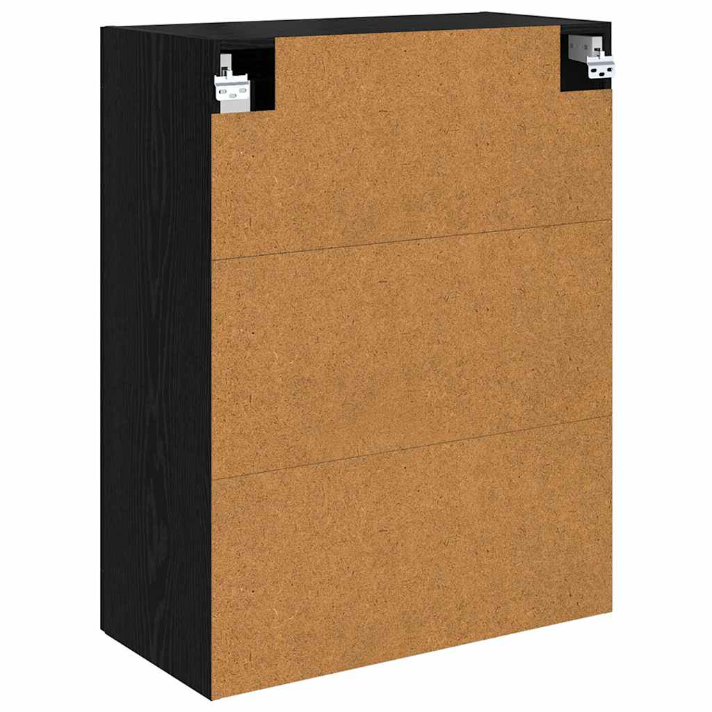 vidaXL Armoires murales 2 pcs Noir aspect chêne 69,5 x 34 x 90 cm