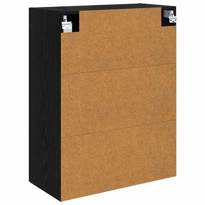 vidaXL Armoires murales 2 pcs Noir aspect chêne 69,5 x 34 x 90 cm
