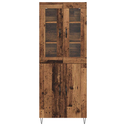 vidaXL Highboard en bois de récupération 69,5 x 34 x 180 cm Aggloméré