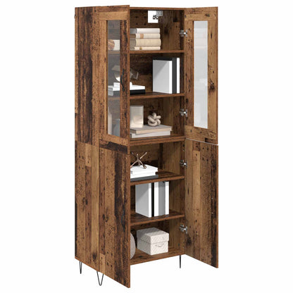 vidaXL Highboard en bois de récupération 69,5 x 34 x 180 cm Aggloméré