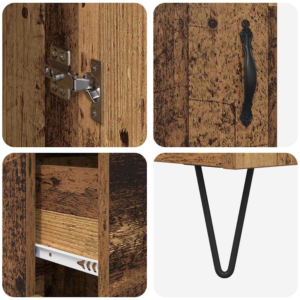 vidaXL Highboard Altholz 69,5 x 34 x 90 cm Holzwerkstoff