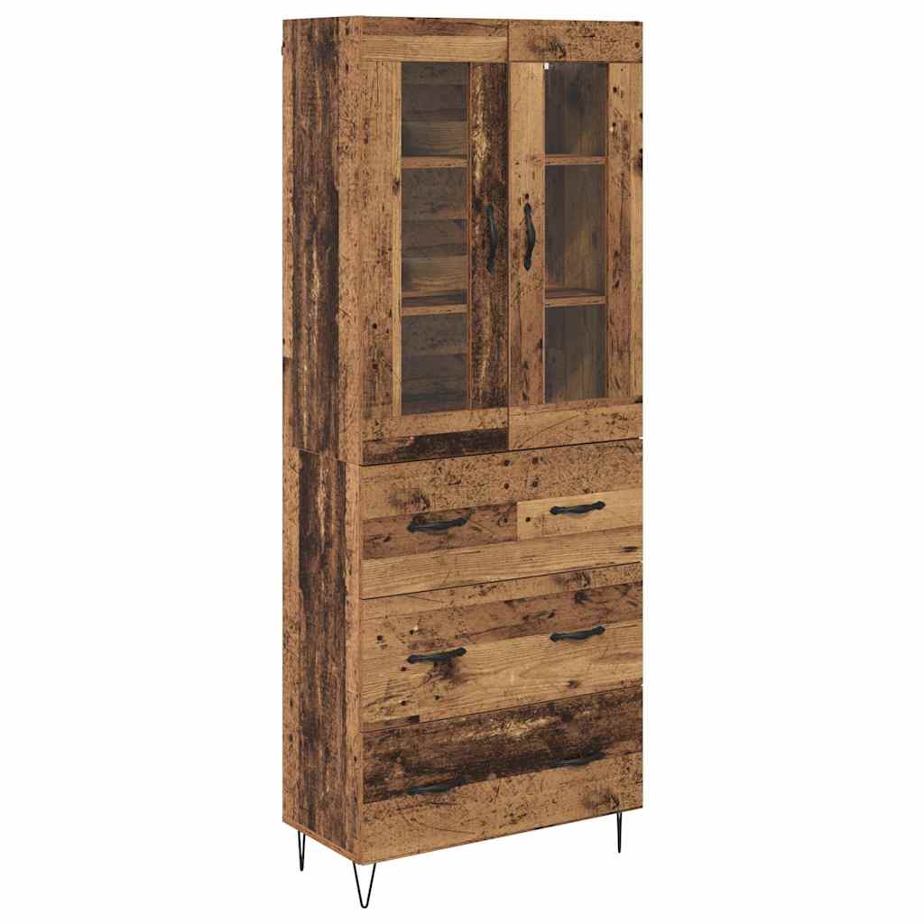 Highboard Altholz 69,5 x 34 x 90 cm Holzwerkstoff