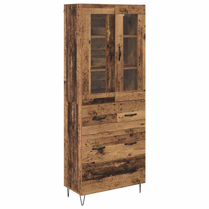 Highboard Altholz 69,5 x 34 x 90 cm Holzwerkstoff